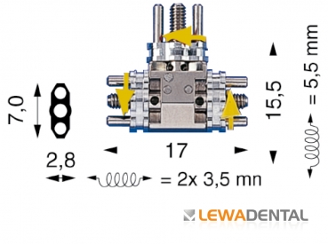 Bertoni 3D screw, 3 sectors