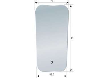Oglindă foto nr. 3 (ocluzală, standard) pentru suportul oglinzii foto anticeață