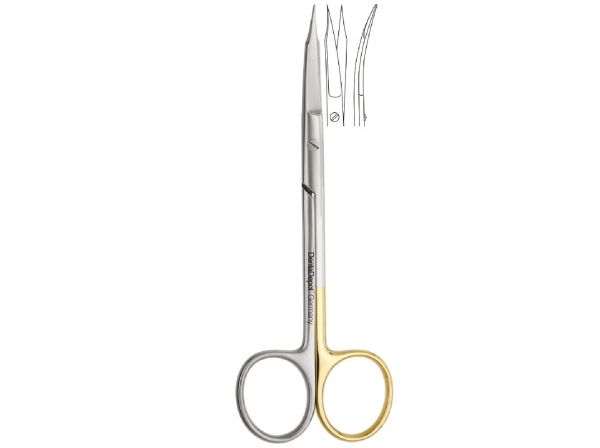 Surgical Scissors serrated, Goldman-Fox "Super Cut", 130 mm, curved (DentaDepot)
