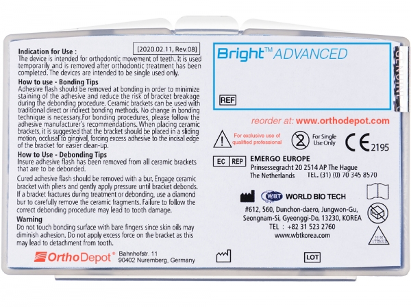 Bright™ ADVANCED, Set Sup./Inf. 5-5, Roth .018"
