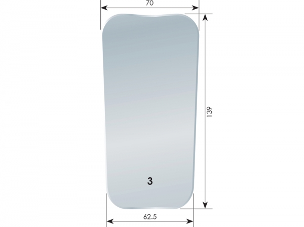 Oglindă foto nr. 3 (ocluzală, standard) pentru suportul oglinzii foto anticeață