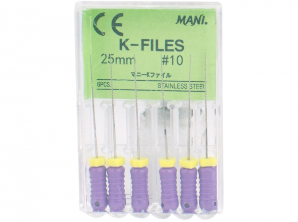 K-Files Mani 25mm Gr.010 6 buc.