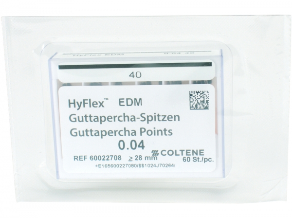 HyFlex EDM EDM vârfuri GP 40/.04 60pcs
