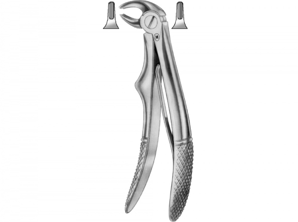 Extracting forceps for children engl. pattern (incl. spring), lower incisors, fig. 5 (Hammacher)