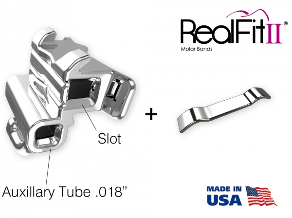 RealFit™ II snap - Kit introductoriu, Arcada sup., tubusoare duble (dinte 17,16,26,27) MBT* .022"